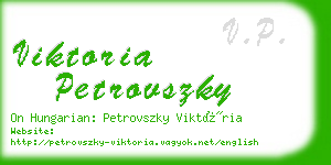 viktoria petrovszky business card